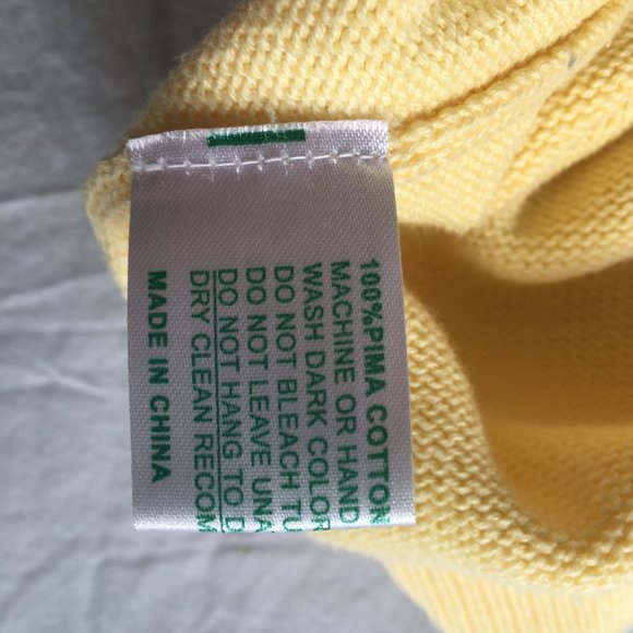 Vintage Soft Yellow V-Neck Sweater - Picture 3 of 3